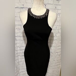 Express dress with jeweled neck - cocktail black dress size 6
